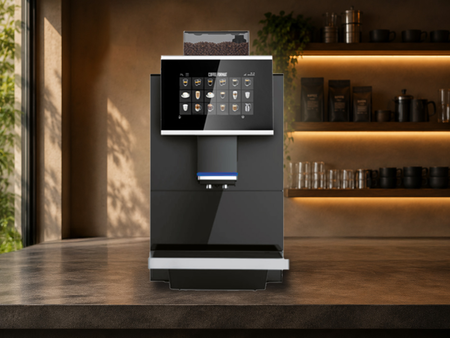 Kaffee Format FIT W4L. Bild mit Hilfe von KI generiert.