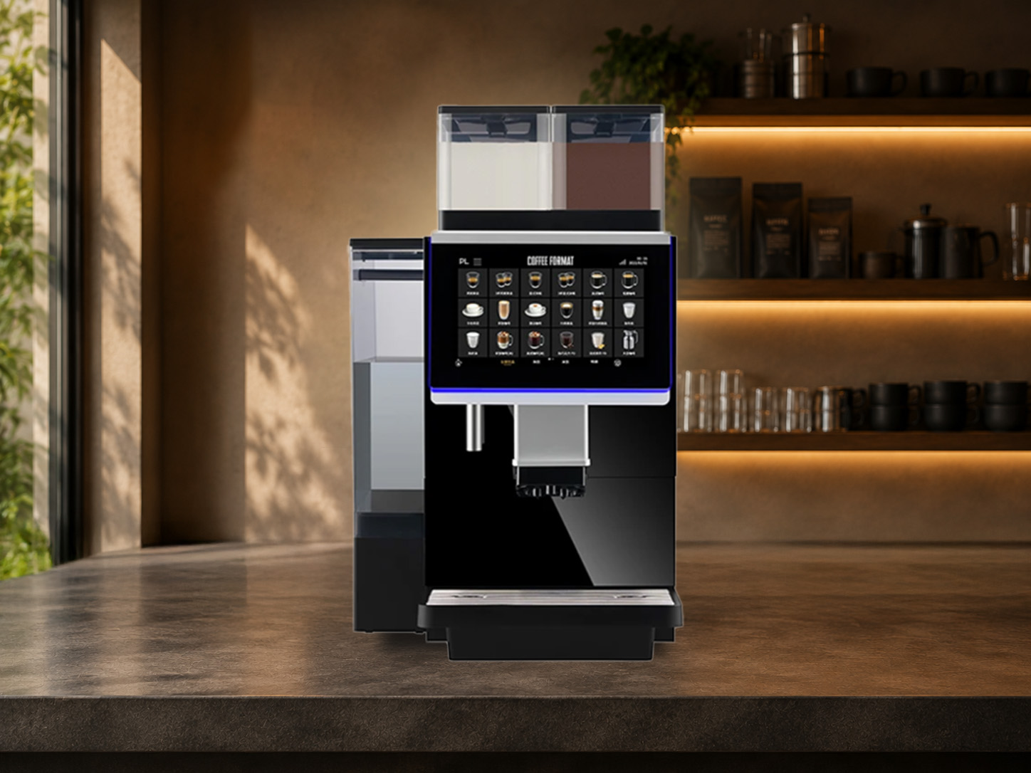 Kaffee Format GROW MP W6LM. Bild mit Hilfe von KI generiert.